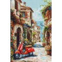 Cross Stitch Kit. "Italy in the Perfume of Flowers" 32 x 48 cm SBU5095