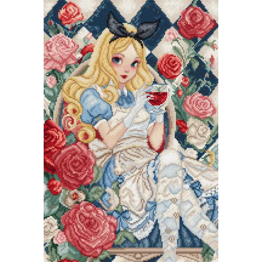 Kit de point de croix "Un aperçu du pays des merveilles" 23 x 34 cm SLETIL9960