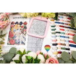 Kreuzstich-Set "Ein Hauch von Wunderland" 23 x 34 cm SLETIL9960