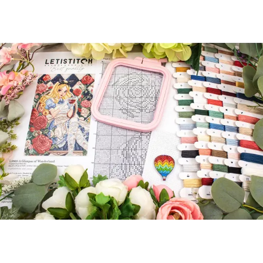 Kreuzstich-Set "Ein Hauch von Wunderland" 23 x 34 cm SLETIL9960