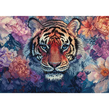 Kit point de croix "Eyes of the Wild" 38 x 27 cm SLETIL9957