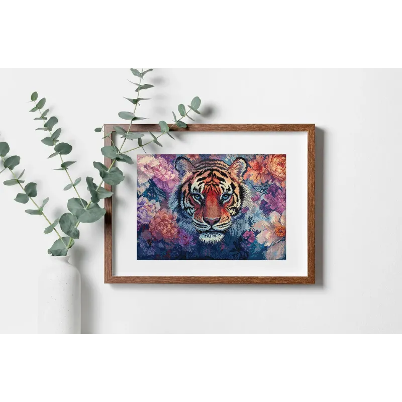 Kryželių siuvinėjimo rinkinys "Laukinės akys" 38 x 27 cm SLETIL9957