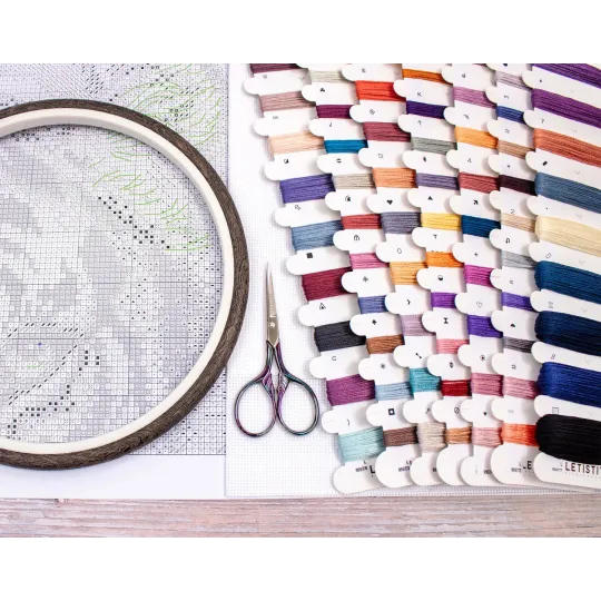 Kit point de croix "Eyes of the Wild" 38 x 27 cm SLETIL9957