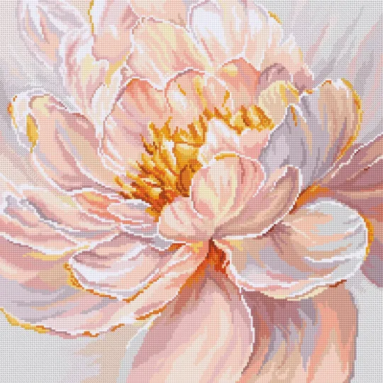 Kit de point de croix "Floral Grace" 32x32cm SLETIL9956