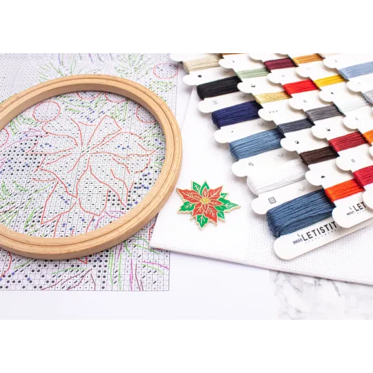 Siuvinėjimo kryželiu rinkinys "Žiemos arklys" 20x20cm SLETIL9955