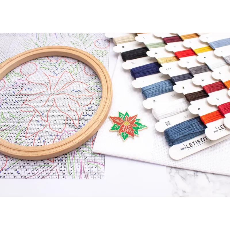 Набор для вышивания крестом "Зимняя лошадь" 20x20см SLETIL9955