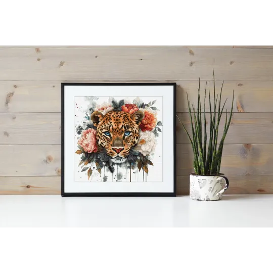 Kit de point de croix "Beauté sauvage" 36x35cm SLETIL9954