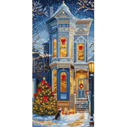 Cross stitch kit "Victorian Christmas" 19x39cm SLETIL9953