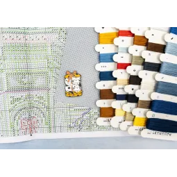 Набор для вышивки крестом "Викторианское Рождество" 19x39см SLETIL9953