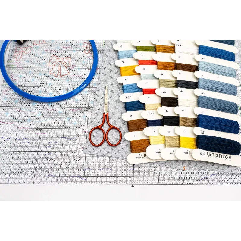 Kreuzstich-Set "Viktorianische Weihnachten" 19x39cm SLETIL9953