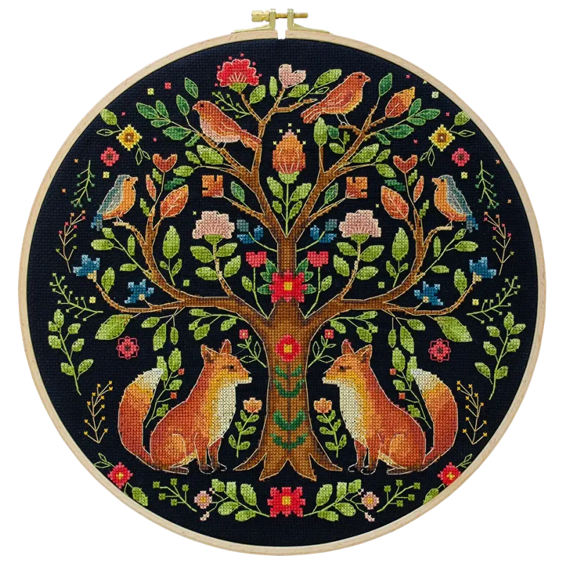 Kreuzstich-Set "Der Baum der Waldmärchen" 30x30 cm AAH-298