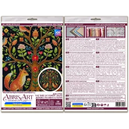 Kit de point de croix "L'Arbre des contes de forêt" 30x30 cm AAH-298