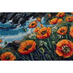 Kit de point de croix "Le silence a des couleurs" 23x26 cm AAH-295