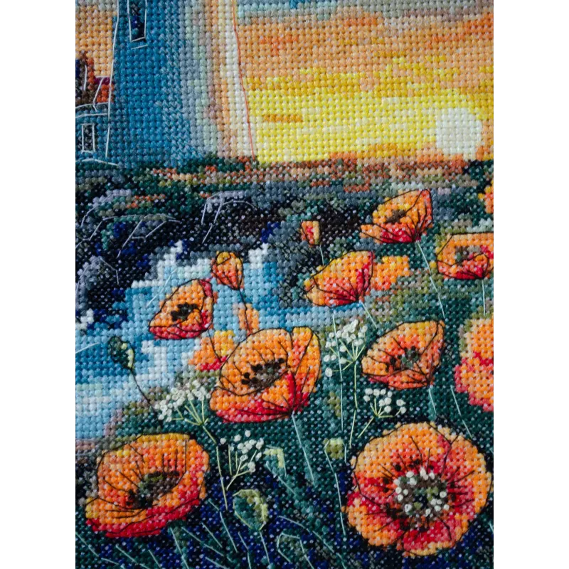 Kit de point de croix "Le silence a des couleurs" 23x26 cm AAH-295