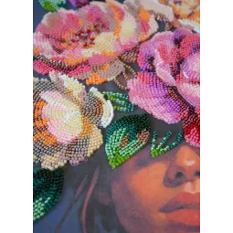 Haupt-Perlenstickerei-Set "Blühende Gedanken" 26x39 cm AAB-958