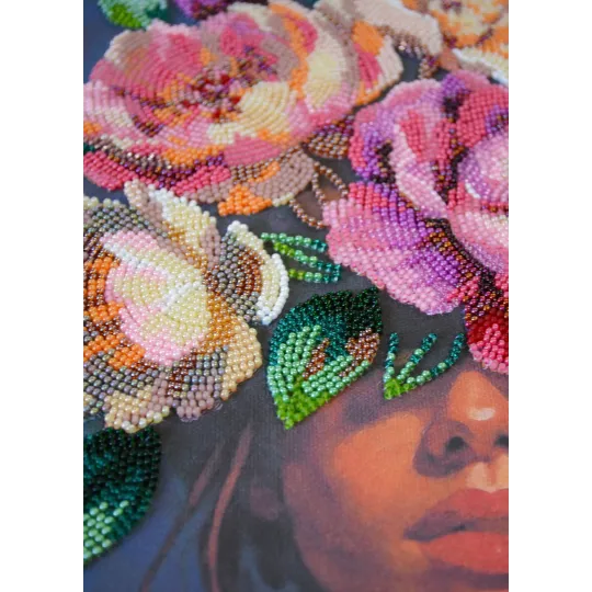 Main Bead Embroidery Kit "Blooming Thoughts" 26x39 cm AAB-958