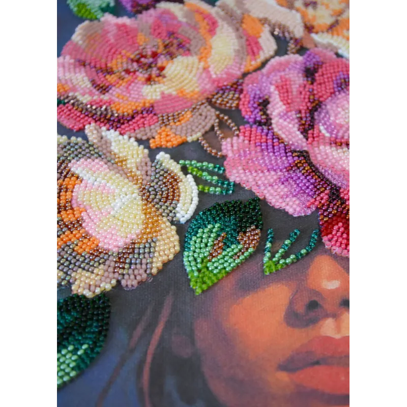 Main Bead Embroidery Kit "Blooming Thoughts" 26x39 cm AAB-958