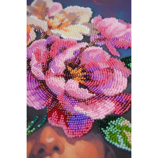 Main Bead Embroidery Kit "Blooming Thoughts" 26x39 cm AAB-958