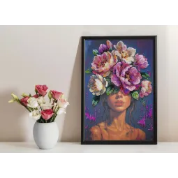 Haupt-Perlenstickerei-Set "Blühende Gedanken" 26x39 cm AAB-958