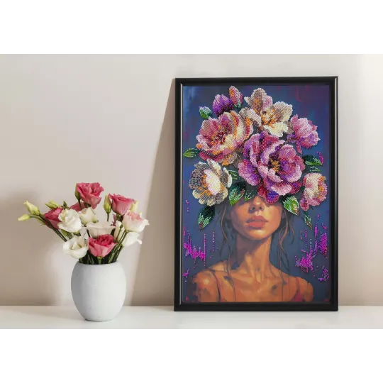 Main Bead Embroidery Kit "Blooming Thoughts" 26x39 cm AAB-958