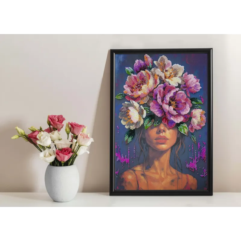 Main Bead Embroidery Kit "Blooming Thoughts" 26x39 cm AAB-958