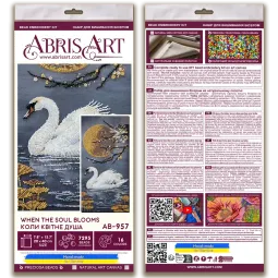 Pagrindinis karoliukų siuvinėjimo rinkinys „Kai žydi siela“ 20x40 cm AAB-957