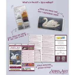 Основной набор для вышивания бисером «Когда расцветает душа» 20x40 см AAB-957