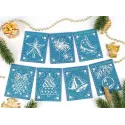 Набор для вышивания крестиком "Гирлянда "Lace Miracle" (7 флажков)" 11x8 см ST-1001