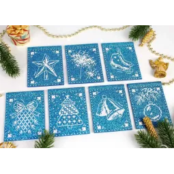 Kreuzstich-Set "Girlande "Lace Miracle" (7 Flaggen)" 11x8 cm ST-1001