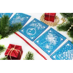 Набор для вышивания крестиком "Гирлянда "Lace Miracle" (7 флажков)" 11x8 см ST-1001