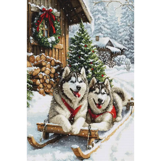 Kit Petit Point "La Magie de l'Hiver Nordique" 20 x 30 cm SG722