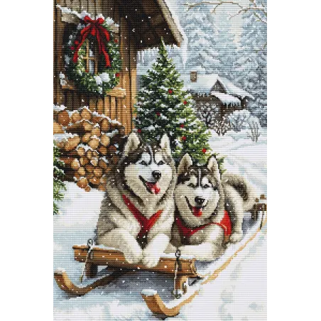 Petit Point Kit "The Magic of the Nordic Winter" 20 x 30 cm SG722