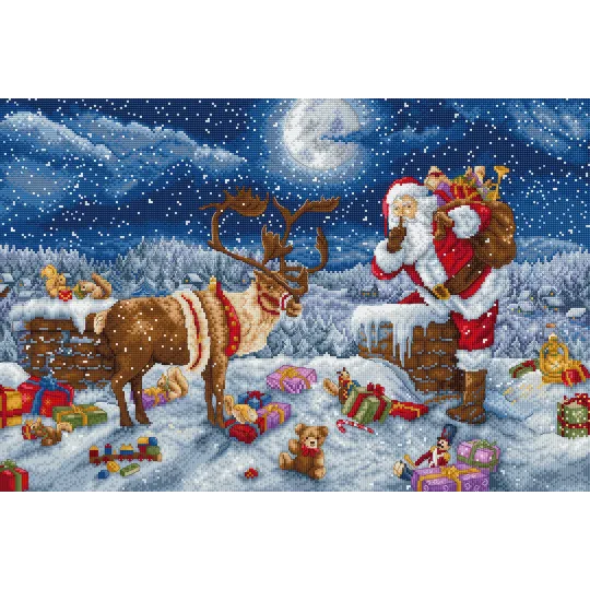 Cross stitch kit "Silent Night Gift" 43 x 29 cm SLETIL9958