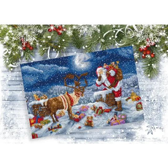 Kreuzstich-Set "Silent Night Gift" 43 x 29 cm SLETIL9958