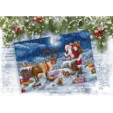 Kit de point de croix "Cadeau Nuit silencieuse" 43 x 29 cm SLETIL9958