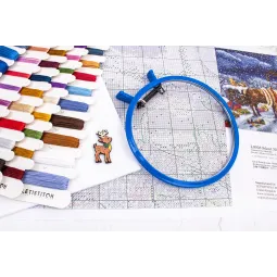 Cross stitch kit "Silent Night Gift" 43 x 29 cm SLETIL9958