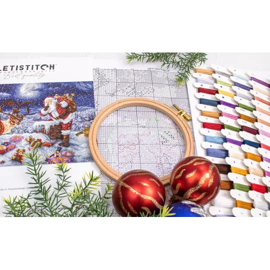 Cross stitch kit "Silent Night Gift" 43 x 29 cm SLETIL9958