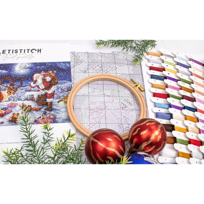Cross stitch kit "Silent Night Gift" 43 x 29 cm SLETIL9958