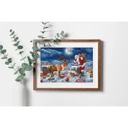 Cross stitch kit "Silent Night Gift" 43 x 29 cm SLETIL9958