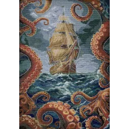 Kryželiu siuvinėjimo rinkinys "Bedugnė" 18x27 cm AAH-292