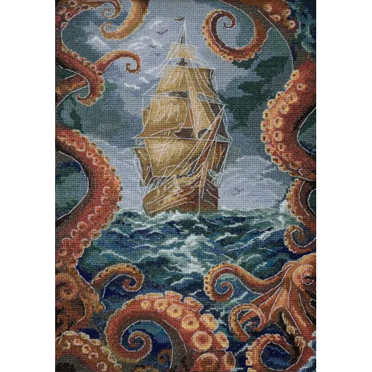 Kryželiu siuvinėjimo rinkinys "Bedugnė" 18x27 cm AAH-292