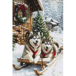 Cross Stitch Kit. "The Magic of the Nordic Winter" 32 x 48 cm SB722