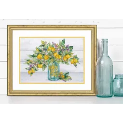 Набор для вышивания крестиком "Лимонный горшок" 35x25 см D70-35442