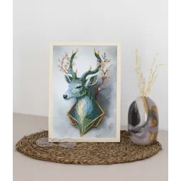 Pagrindinis karoliukų siuvinėjimo rinkinys "Miško dvasia" 24x36 cm AAB-956