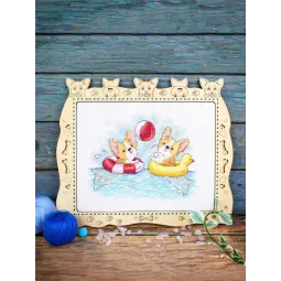 Cross stitch kit "Fun bathing" 15x20 cm SM-776