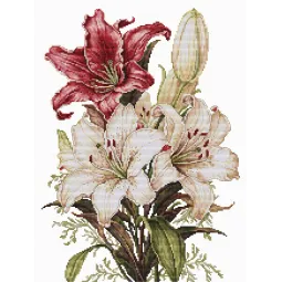 Cross Stitch Kit. "The Scent of Lilies" 24 x 34 cm SB7054