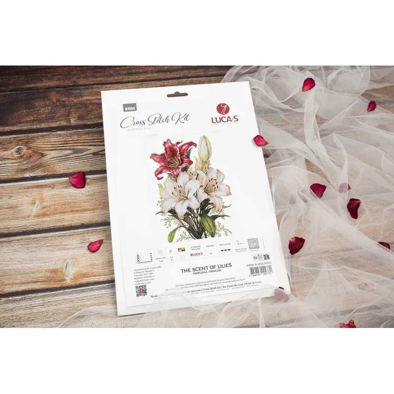 Kreuzstich-Set. „Der Duft von Lilien“ 24 x 34 cm SB7054
