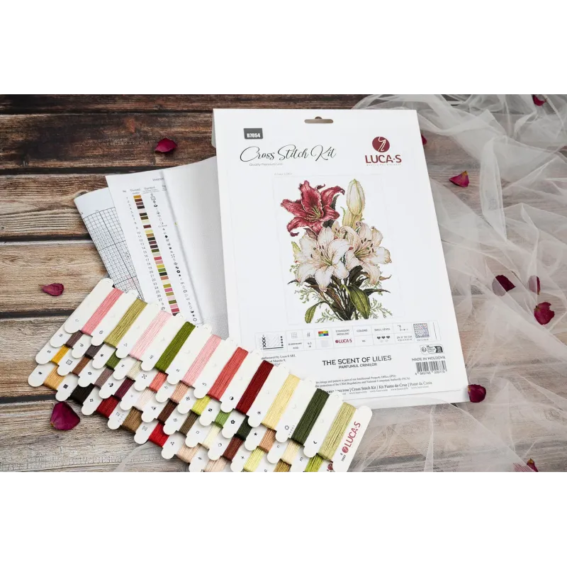 Kit de point de croix. "Le parfum des lilas" 24 x 34 cm SB7054