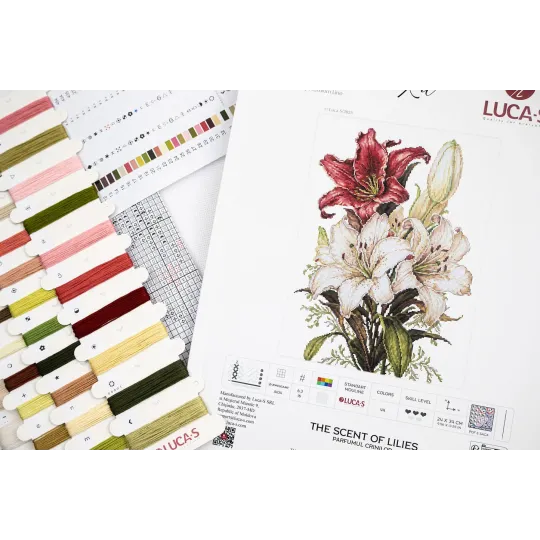 Kryželiu siuvinėjimo rinkinys. „Lelijų kvapas“ 24 x 34 cm SB7054