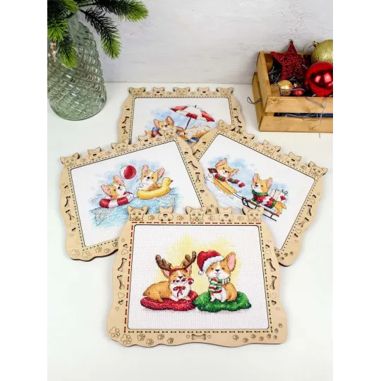 Kreuzstich-Set "Den Jahreswechsel feiern" 15*19 cm SM-774